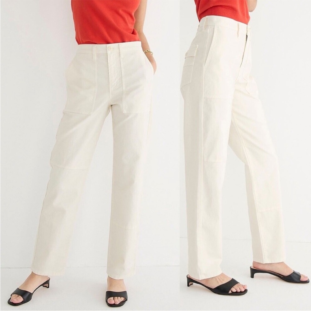 J Crew Chino Twill Garment-Dyed Cargo Pant; Cotton/Linen Blend - Womens 26